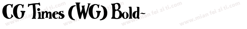 CG Times (WG) Bold字体转换